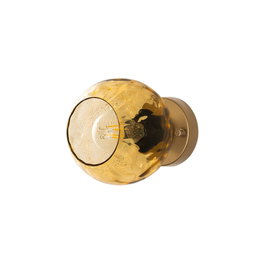 Opviq Benek - 15 - 14404 Lámpara de Pared de Metal y Vidrio Amarillo y Dorado